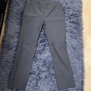 Gray Pull-On Ankle Pant